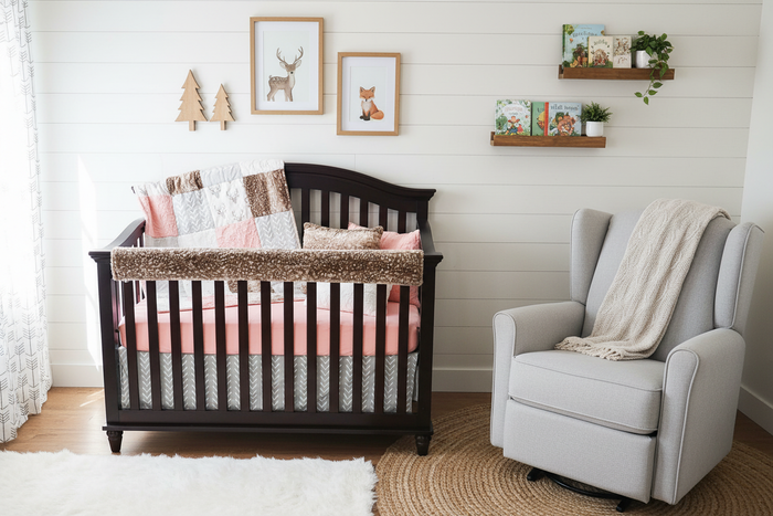 White shiplap woodland nursery