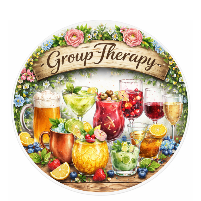 Group Therapy 10 inch Wreath Sign, Home Decor, The Ritzy Cactus