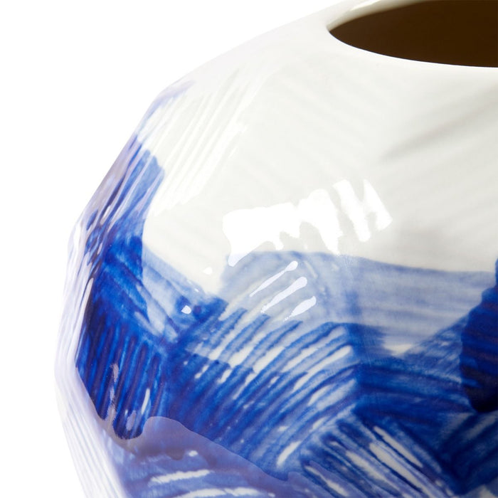 Hatch Vase - Blue & White