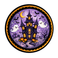 Haunted House Halloween 10" Wreath Sign, Home Decor, The Ritzy Cactus