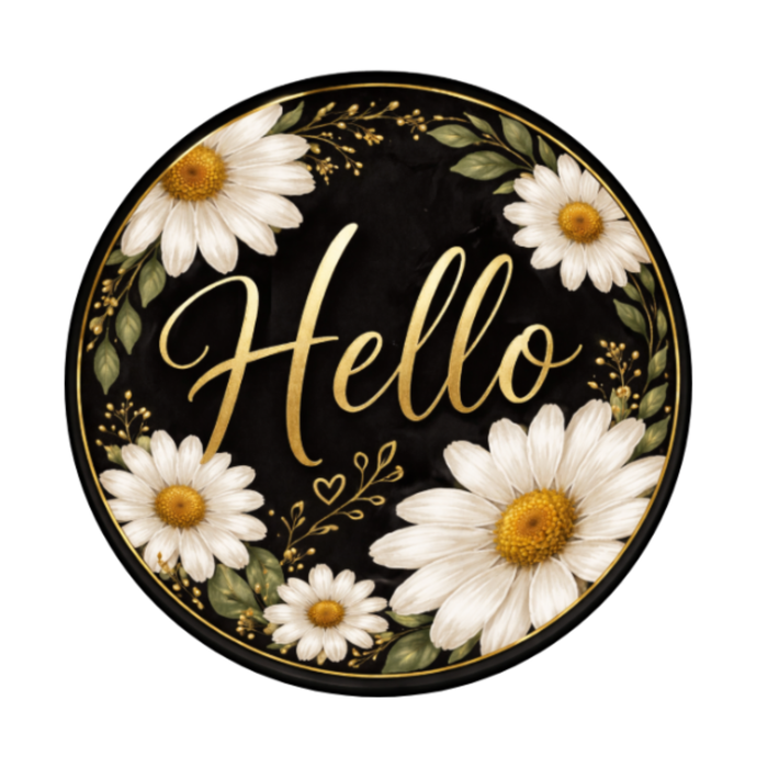 Hello Daisy 10" Wreath Sign, Home Decor, The Ritzy Cactus
