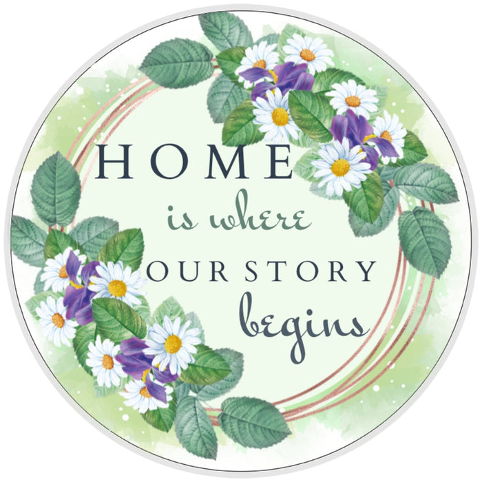 Home is Where Our Story Begins Sign, Wreath Sign, Home Decor