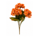 Hydrangea Bush Orange 17 Inch Spray| Fall Floral Stem Embellishment | Home Decor