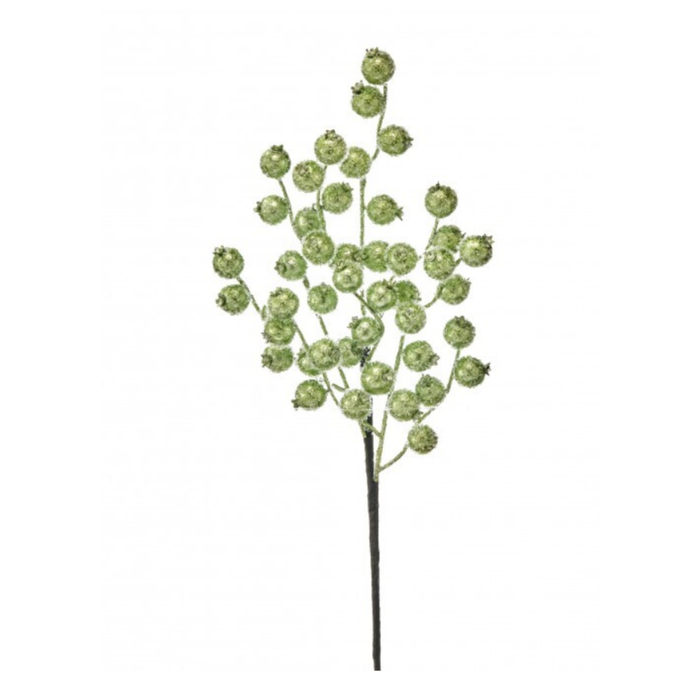 Iced Winter Berry Spray 16"| Stem Holiday Embellishment | DIY Wreath Supply