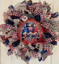 July Fourth Gnome Door Wreath