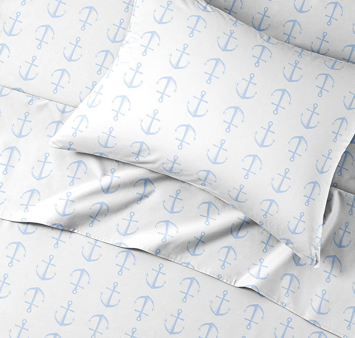 Kids Sheet Set - Blue Anchors