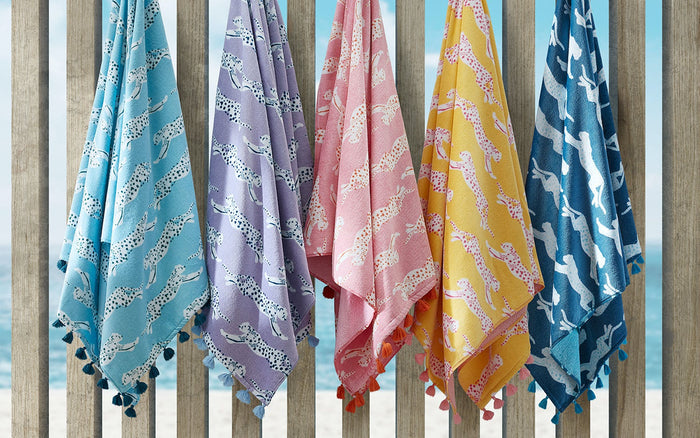 Leaping Leopard Beach Towel