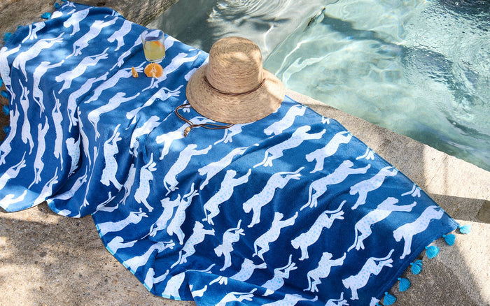 Leaping Leopard Beach Towel