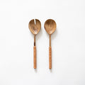 Leather Wrapped Salad Servers