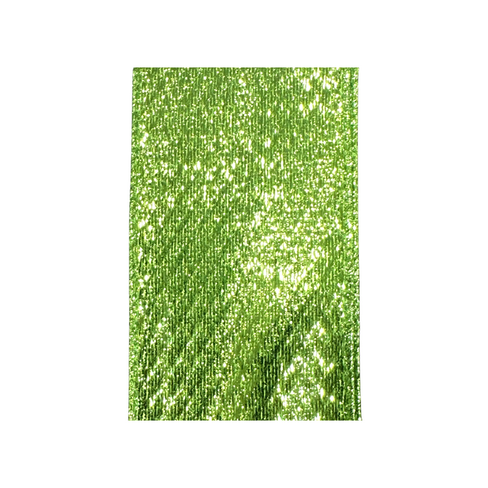 Lime Green Foil Wired Ribbon by JAS Ribbon – 2.5" x 10 Yards, Wreath Ribbon