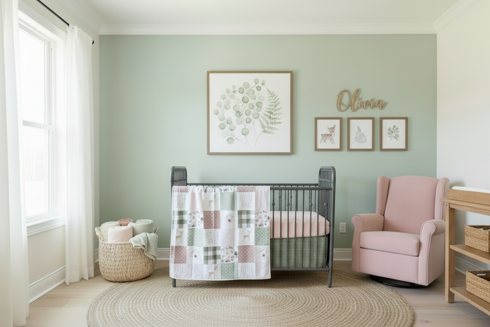 Little One nursery with new art