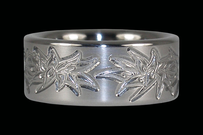 Maile Lei Hawaiian Wedding Band - Hawaii Titanium Rings
 - 1