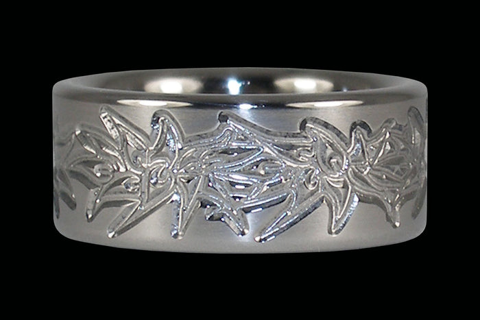 Maile Lei Hawaiian Wedding Band - Hawaii Titanium Rings
 - 2