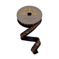 Metallic Dupion Orange Black  Jewels  Wired Ribbon by d. Stevens Ribbon – 1" x 5 Yards