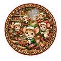 Mice Workshop Christmas Holiday 10" Wreath Sign, Home Decor, The Ritzy Cactus