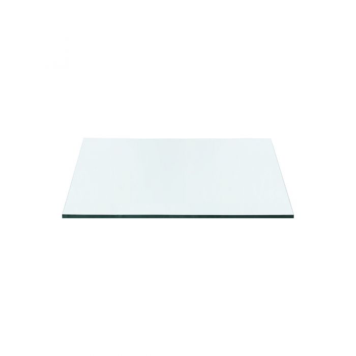 Morgan Grasscloth 1-Drawer Side Table Glass Top - Clear