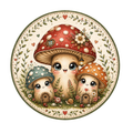 Mushroom Friends 10" Wreath Sign, Home Decor, The Ritzy Cactus