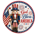 Nutcracker Uncle Sam 10" Wreath Sign, Home Decor, The Ritzy Cactus