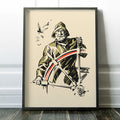 Old Sea Captain nautical 11 x 14 Print