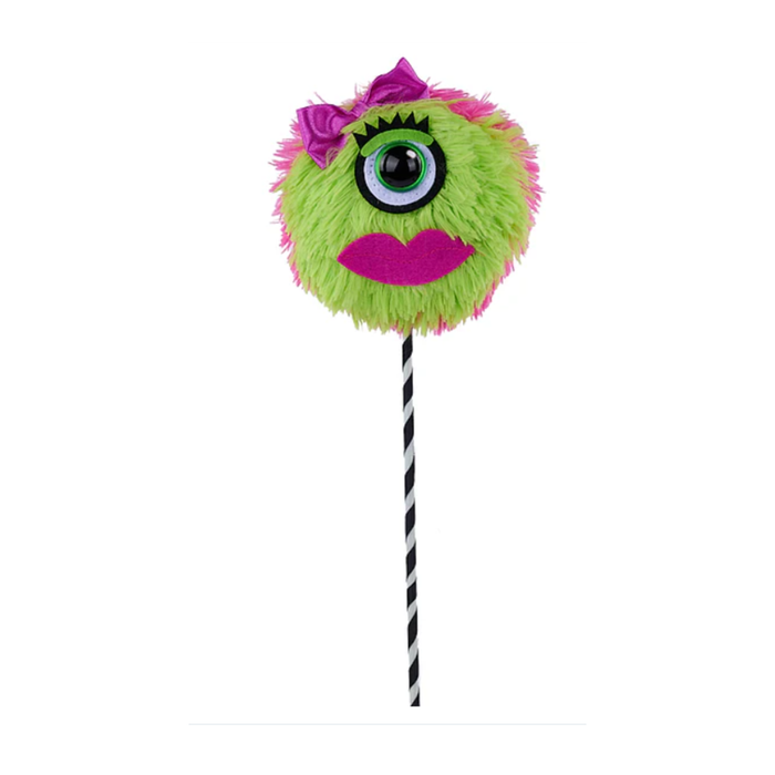 One Eyed Monster W/Hair Bow Embellishment Pick | DIY Wreath Supply Halloween