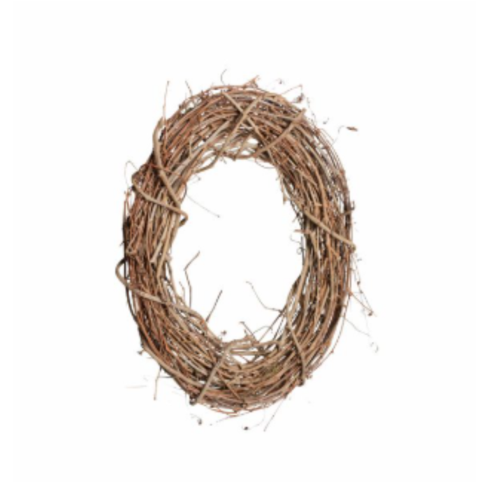 Oval Grapevine Wreath Base 18 Inch, Home Decor, Made in USA