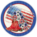 Patriotic Western Boot Floral Sign, Wreath Sign, Home Decor