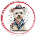 Patriotic White Dog Sign, Wreath Sign, Home Decor