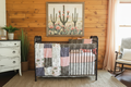 Rustic Western Nursery with Blooming Cactus Art