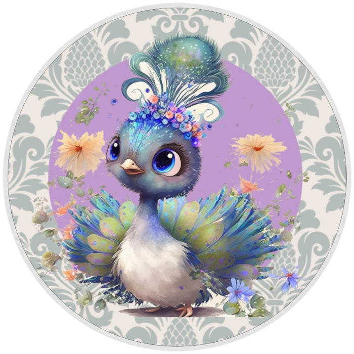 Peacock Sign, Wreath Sign, Home Decor