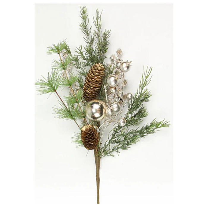 Pine Berry Ball Spray 23"   Wreath Greenery