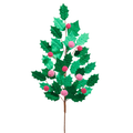 Pink Holly Felt  Holiday Spray, Holiday Stem Embellishment