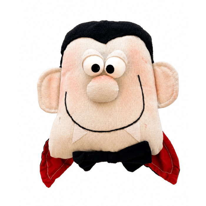 Plush Dracula Head 13" Attachment, DIY Supplies, Halloween Wreath Attachment