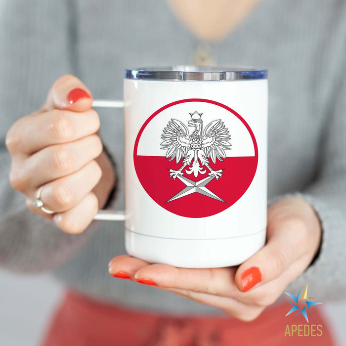 Poland Stainless Steel Travel Mug 13 OZ - Apedes Flags And Banners