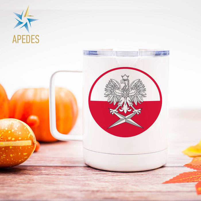 Poland Stainless Steel Travel Mug 13 OZ - Apedes Flags And Banners