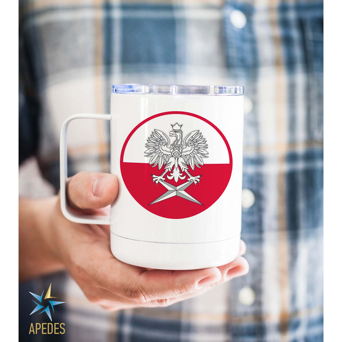 Poland Stainless Steel Travel Mug 13 OZ - Apedes Flags And Banners
