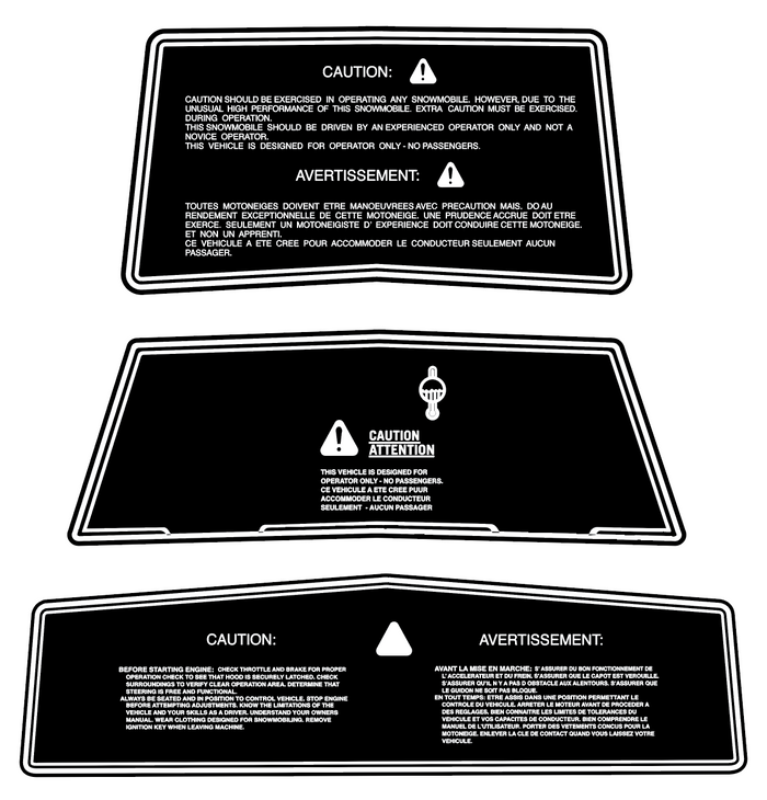 Polaris 1987 400 Indy Edition Dash Decals