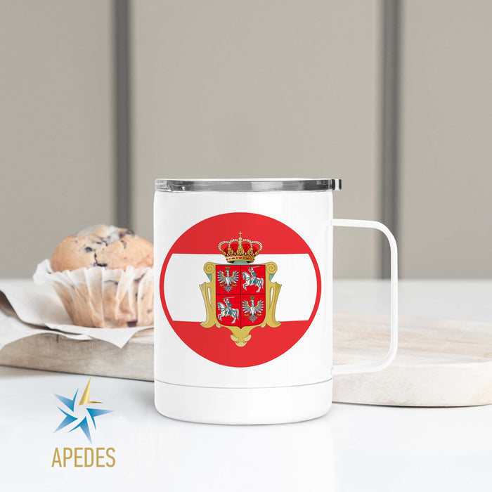 Polish - Lithuanian Commonwealth Stainless Steel Travel Mug 13 OZ - Apedes Flags And Banners