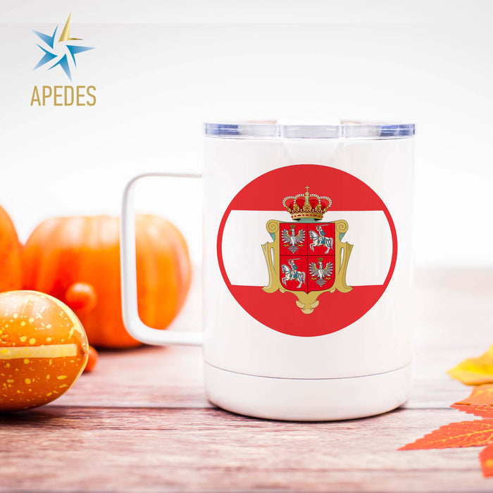 Polish - Lithuanian Commonwealth Stainless Steel Travel Mug 13 OZ - Apedes Flags And Banners