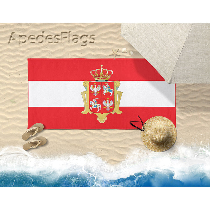 Polish-Lithuanian Commonwealth Beach & Bath Towel Rectangle 30″ × 60″ - Apedes Flags And Banners