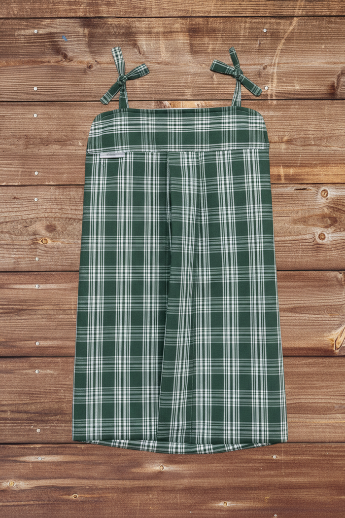 Simple Hunter Green Plaid Diaper Stacker