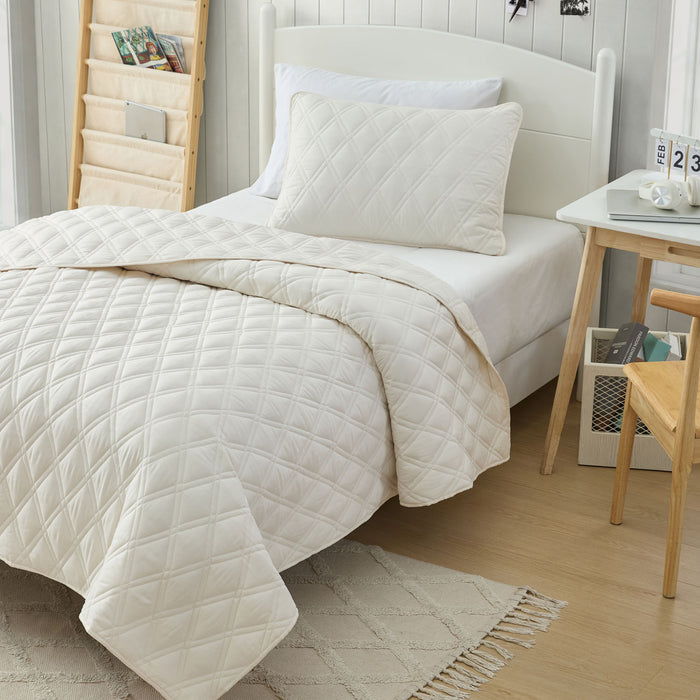 Twin / Cream / Diamond Pattern