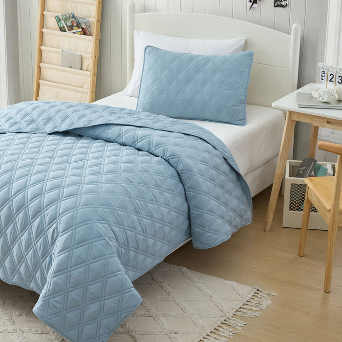 Twin / Dusty Blue / Diamond Pattern