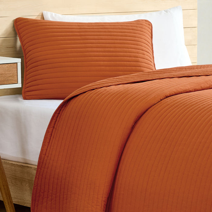 Twin / Terracotta / Stripes Pattern