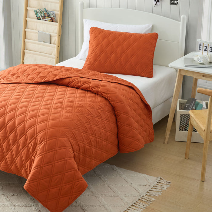 Twin / Terracotta / Diamond Pattern