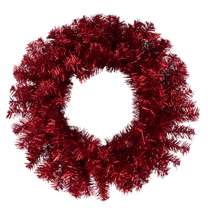 Red Metallic Wreath Base 20 Inch 135 Tips, Wreath Form, Craft Supplies, DIY Crafts, Wreath Making