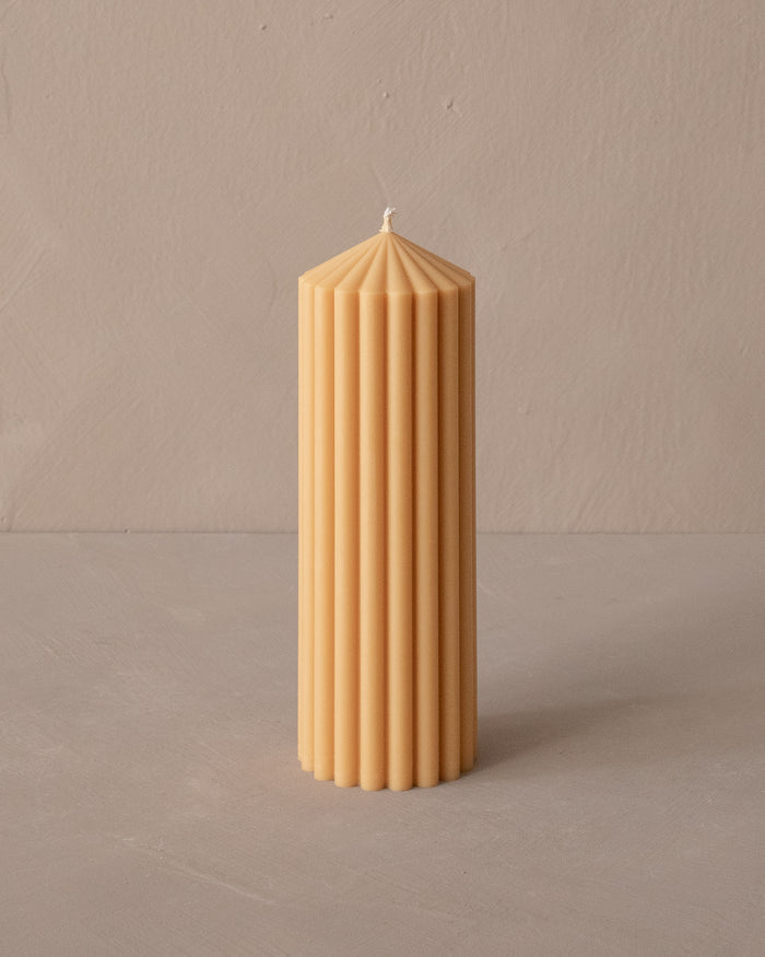 Ribbed Peak Pillar Candle