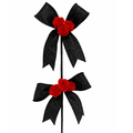 Rose Bow Spray 26" H x 9"W Halloween, Valentine Embellishment
