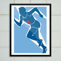 Runner Off The Starting Block Print