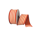 Rust Linen Cabana Stripe Wired Ribbon by JAS – 1.5" x 10 Yards, Wreath Ribbon