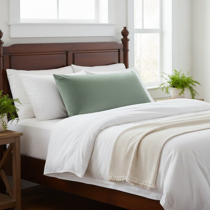 Sage Minky Body Pillow Cover - DBC Baby Bedding Co